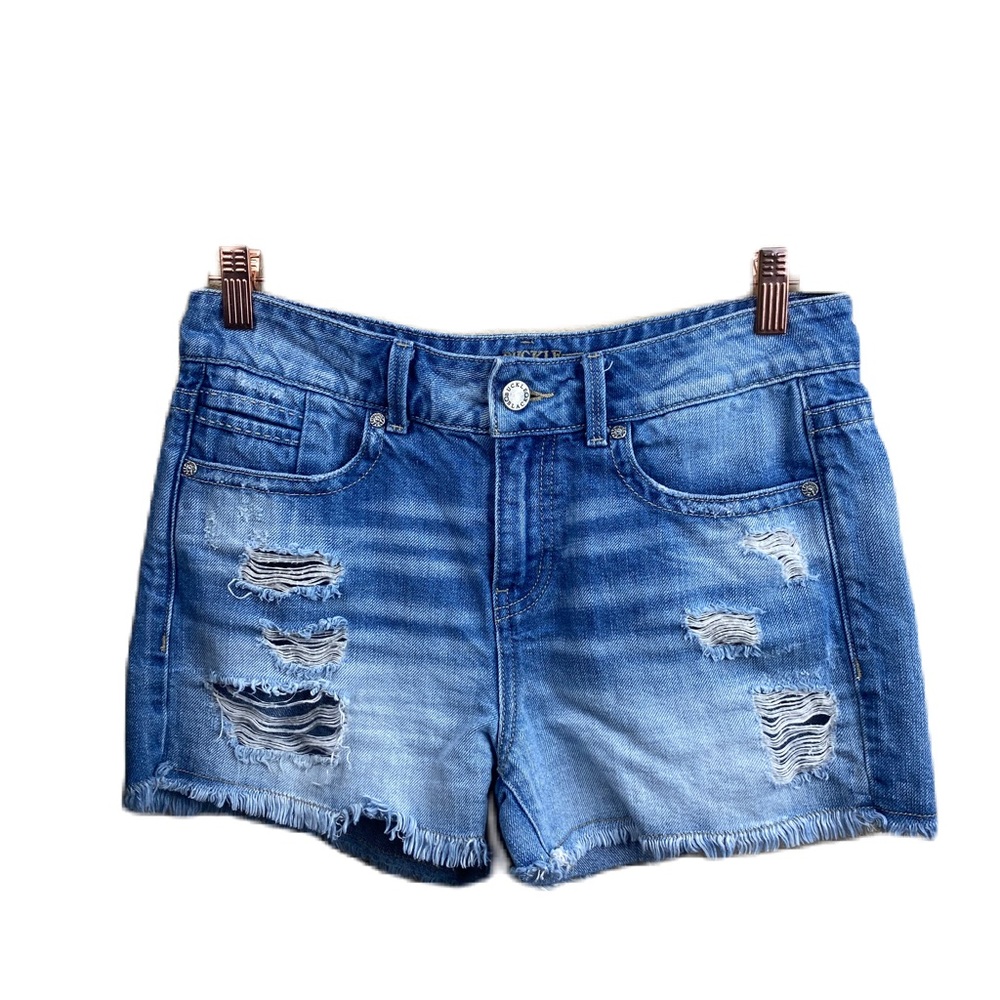 Buckel Black Jean Shorts